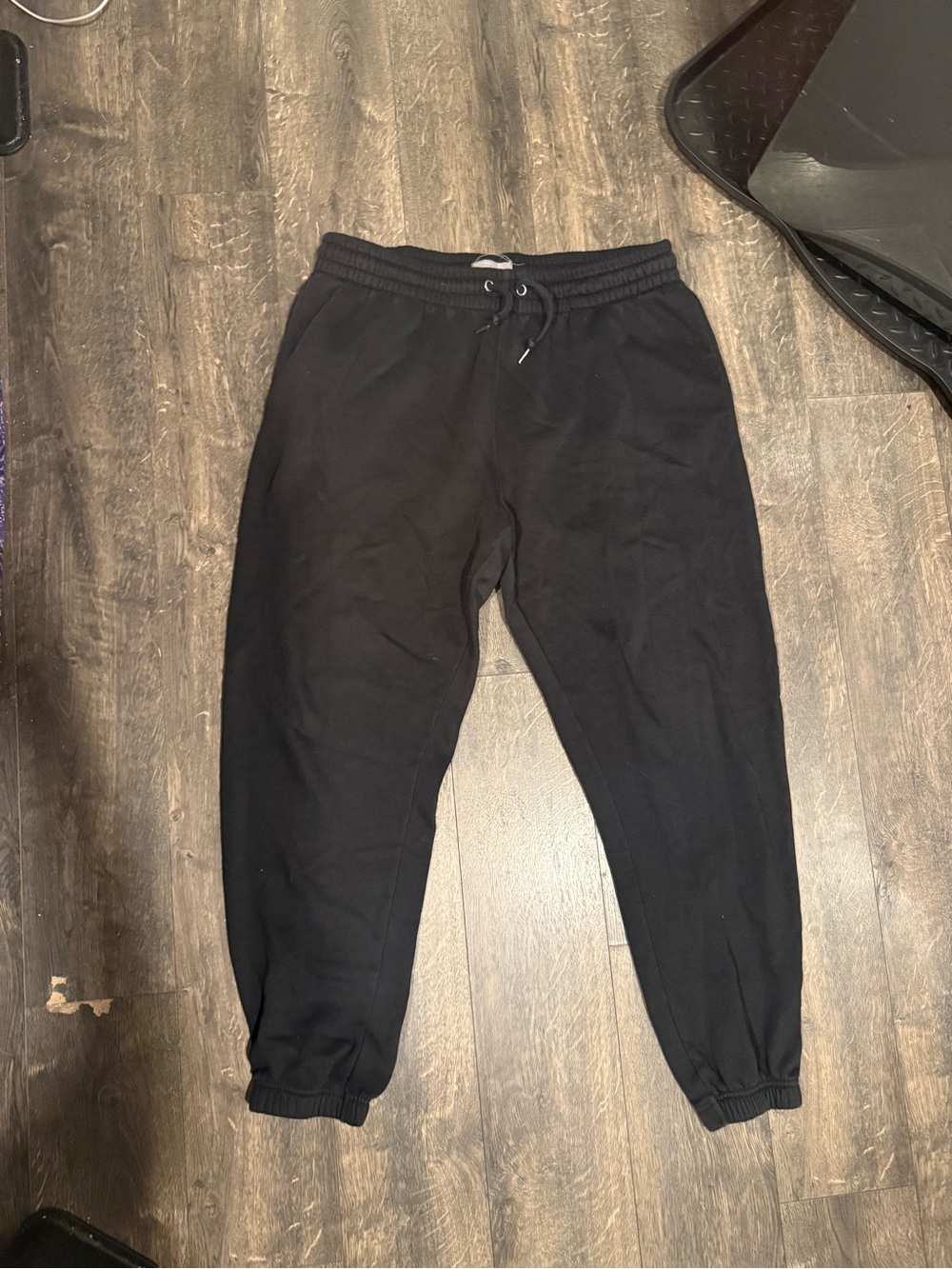 Men's Black Jogger Sweatpants - Casual Drawstring Track Pants